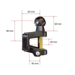 AHAKA towing hitch, towing ball and transport hitch 50mm 3000kg