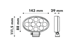 LED work lamp reflector LAYTZ LY7401 40xLED 4000lm oval