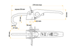 Side hitch with hook STEELPRESS ZB-03C trailer side closure