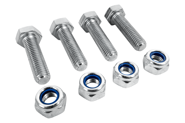 Set of 4x hexagonal bolt M8x30 and 4x self-locking nut M8 MARCOPOL screw class 5.8 DIN933