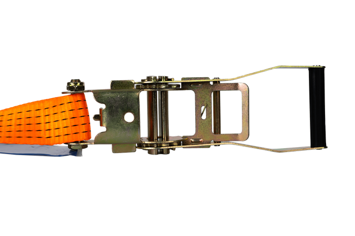 Set of four UNITRAILER 5m/50mm/5t orange transport belts with tensioner