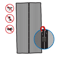Magnetic mosquito net for doors ProPlus protective mesh (2x)210x50cm