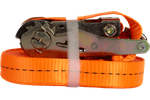 Set of four UNITRAILER 12m/25mm/1t orange transport belts with tensioner