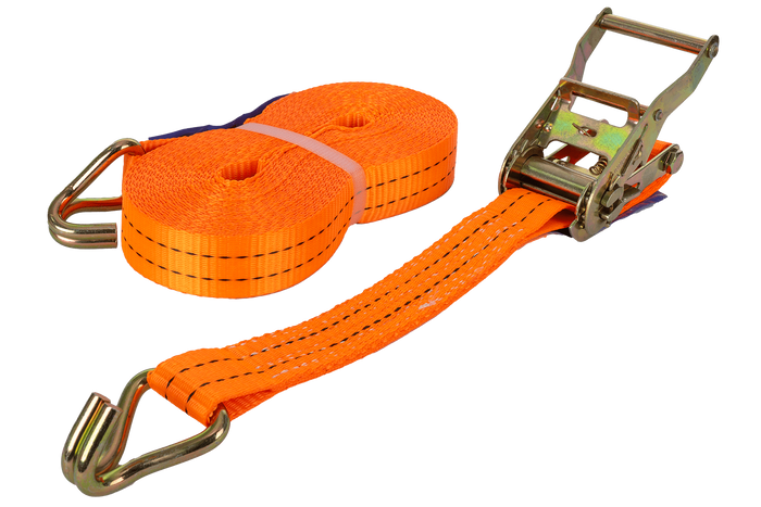 Set of four UNITRAILER 12m/35mm/2t orange transport belts with tensioner