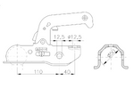 WINTERHOFF WW 220-RB ball hitch for a 2200kg trailer with a 50mm tubular drawbar