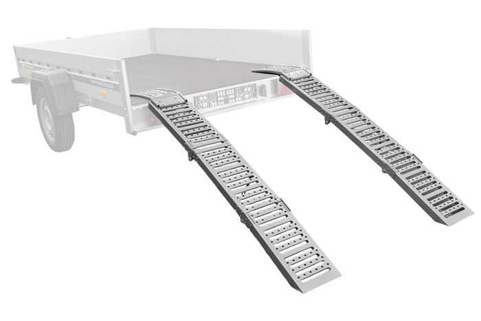 UNITRAILER ALR005 foldable ramps steel drive-on ramps for trailers 200cm 500kg set of 2