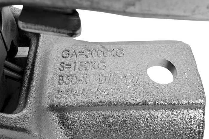 WINTERHOFF WW 30-D3-K1212 ball hitch for 3000kg trailer with 50-51mm pipe drawbar, cast iron