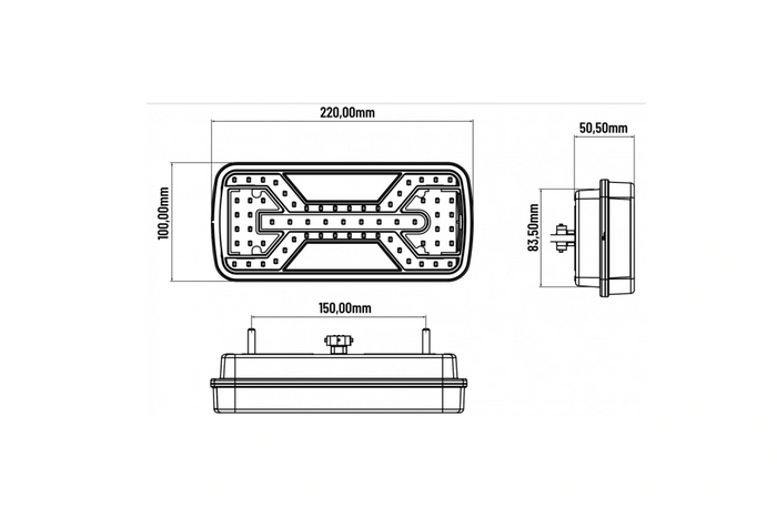 Lampy tylne KAMAR X-SPIDER L2430+L2431 bajonet 5PIN 7 funkcji lewa+prawa