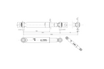 Set of two KNOTT 990001 shock absorbers for trailer axles 750-1800kg for single and tandem axles