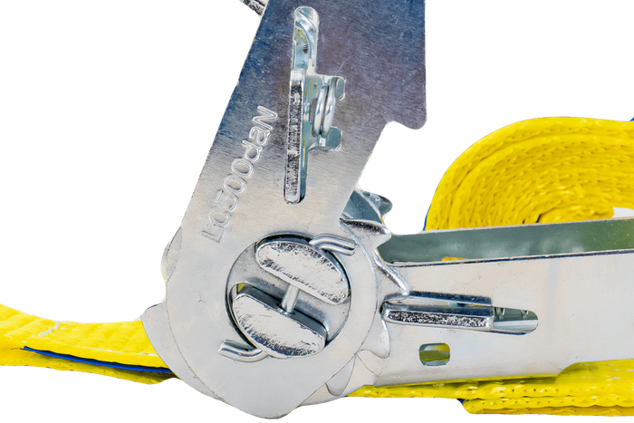 Set of four UNITRAILER 3m/25mm/1t yellow transport belts with tensioner