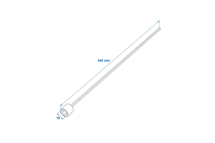 ProPlus 360029 Extendable Support Extension for 440mm 19mm Carrier Trailer