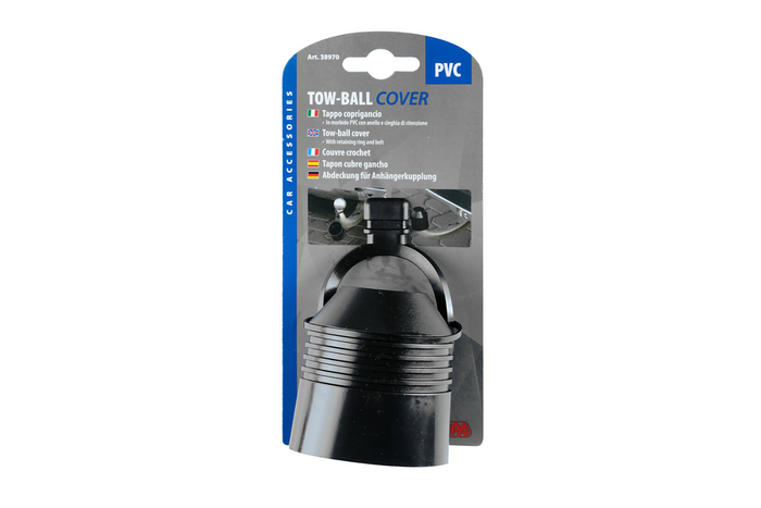 Plastic tow ball cover LAMPA 38970 with safety strap
