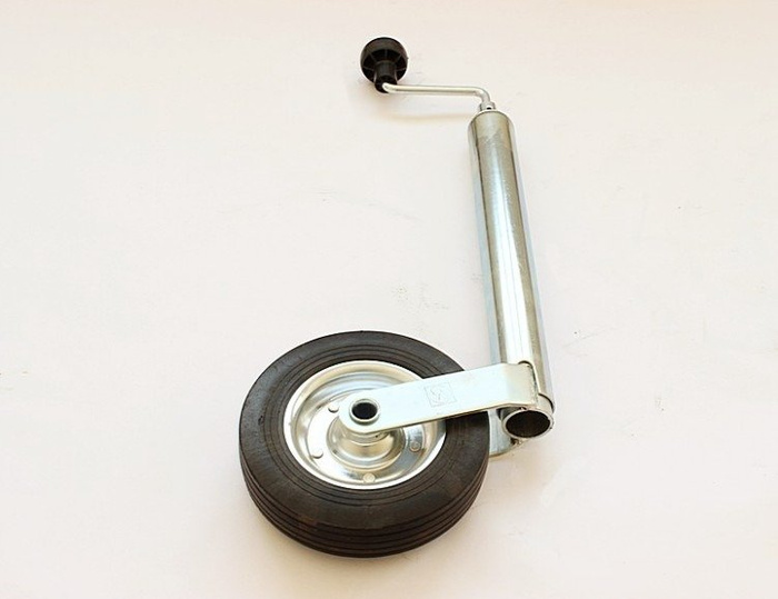 Jockey wheel with cast iron clamp WINTERHOFF ST48-200VB+KLE48-G 150kg 48mm 505-725mm