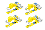 Set of four UNITRAILER 6m/35mm/2t yellow transport belts with tensioner