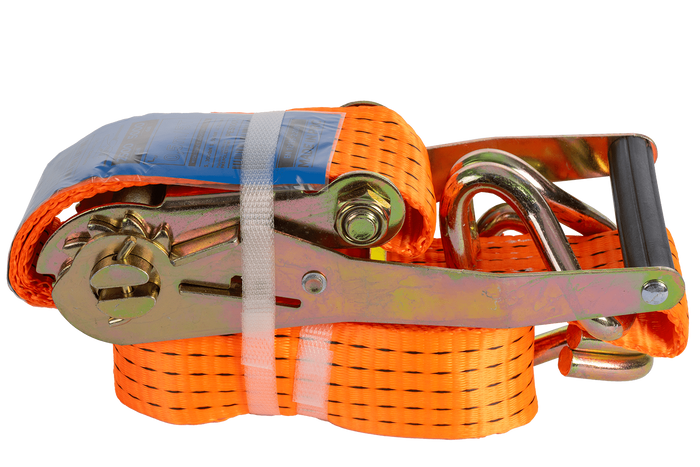 Set of four UNITRAILER 3m/50mm/5t orange transport belts with tensioner