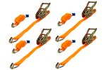 Set of four UNITRAILER 2m/25mm/1t orange transport belts with tensioner