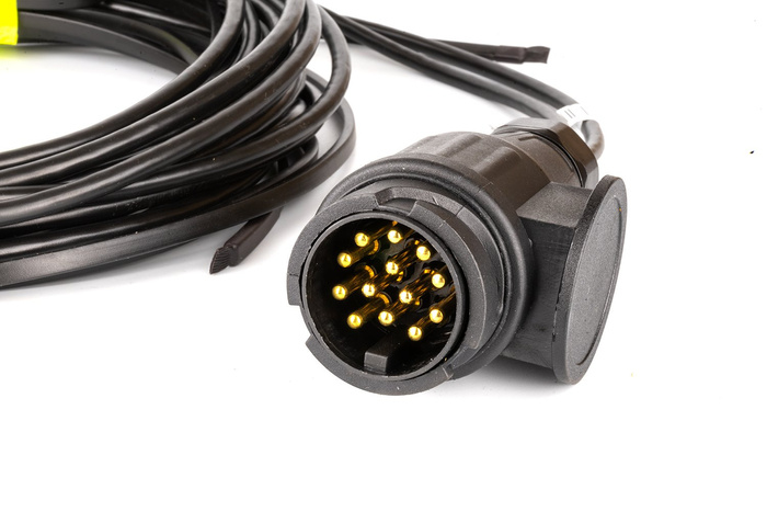 MANTES electrical installation, trailer tow truck harness, 5.5 m, 13 PIN plug, 2x 5 PIN bayonets