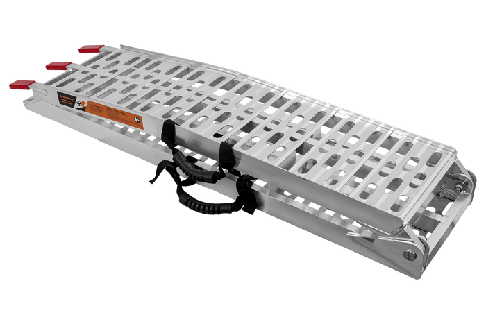 UNITRAILER ALR003 foldable ramps aluminum ramps for trailers 221cm 680kg with belt and support, set of 2