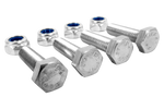 Set of 4x hexagonal bolt M8x30 and 4x self-locking nut M8 MARCOPOL screw class 5.8 DIN933