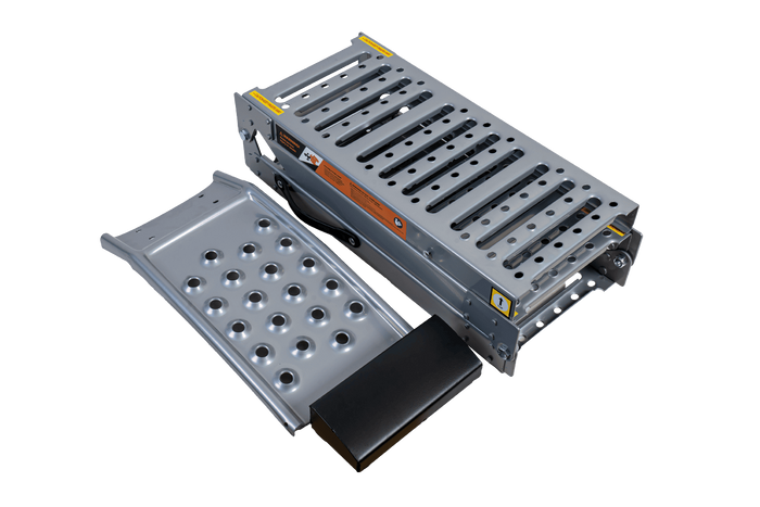 UNITRAILER ALR005 foldable ramps steel drive-on ramps for trailers 200cm 500kg set of 2