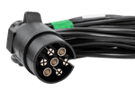 ASPÖCK 58-1022-087 electrical installation trailer harness 4.5 m 7PIN plug bayonets 2x5PIN