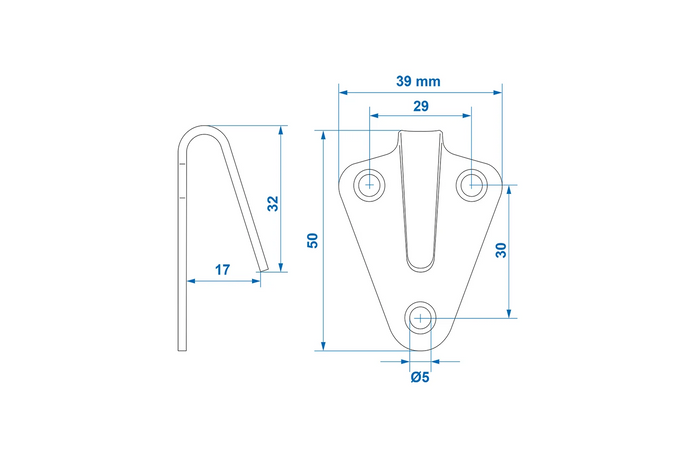 ProPlus 342159 side hook for securing the tarpaulin, trailer rope straps