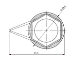 Metallic bolt protection cover cap F32