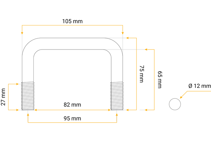 U-Bolt M12 65/82/65