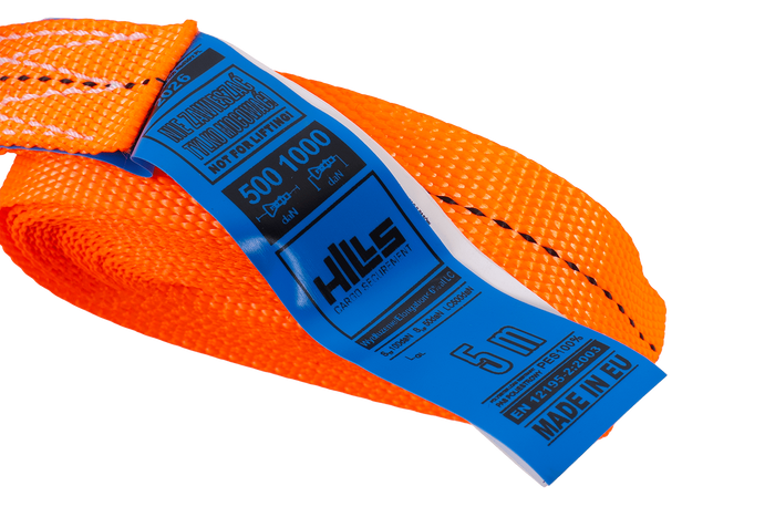 HILLS 5m/25mm/1t orange one-piece strap with tensioner